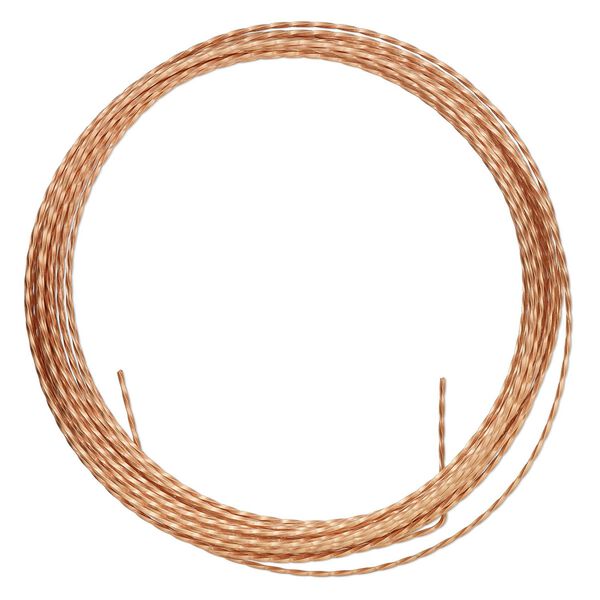 Wire, ParaWire™, copper, twisted square, 21 gauge. Sold per 15-foot section. image number 0