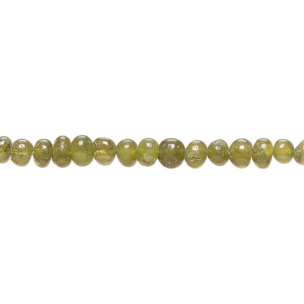 Bead, vesuvianite (natural), small hand-cut tumbled pebble, D grade, Mohs hardness 6-1/2. Sold per 14-inch strand, approximately 103 beads. image number 0