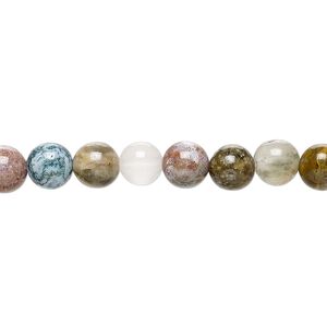 Ocean jasper 1pkg1, round bead natural 15.5-16 inch 6mm