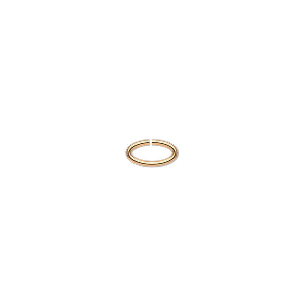 Jump ring, 14Kt gold-filled, 7.5x5mm oval, 6x3.3mm inside diameter, 18 gauge. Sold per pkg of 10. image number 0