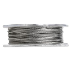 Beading wire, Tigertail™, nylon-coated stainless steel, clear, 7 strand, 0.020-inch diameter. Sold per 30-foot spool.