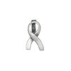 Bail, JBB Findings, ice-pick, antiqued sterling silver, 18x11mm awareness ribbon, 9mm grip length. Sold individually. image number 0