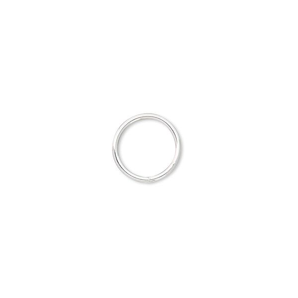 Jump ring, sterling silver-filled, 10mm soldered round, 8.4mm inside diameter, 20 gauge. Sold per pkg of 100. image number 0