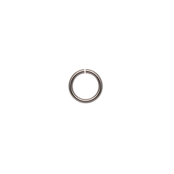 Jump ring, stainless steel, 8.5mm round, 6.6mm inside diameter, 18 gauge. Sold per pkg of 500. image number 0