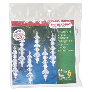 Ornament kit 1pkg 1 The Beadery®, polystyrene, icicles, mixed colors, ornament (7017)