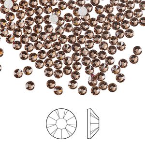 Flat back 1pkg1440, dusty rose foil back Preciosa MAXIMA Czech crystal hotfix rhinestone, 2.7-2.9mm chaton rose round SS10