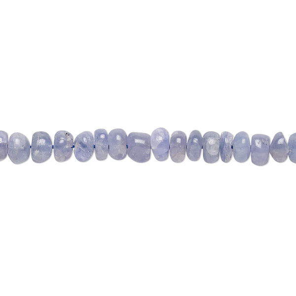 Bead, tanzanite (heated), 4x2mm-5x3mm hand-cut rondelle with 0.4-1.4mm hole, C grade, Mohs hardness 6 to 7. Sold per 13-inch strand. image number 0