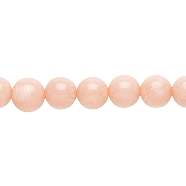 Bead, bamboo coral (dyed), pink, 7-8mm hand-cut round, B- grade, Mohs hardness 3-1/2 to 4. Sold per 15-inch strand. image number 0