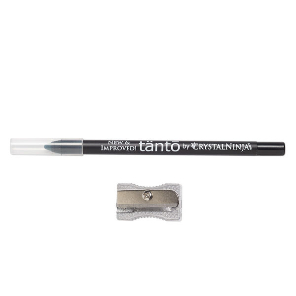 Embellishment positioner, Crystal Ninja, Tänto, steel / plastic / wax, black / white / clear, 5-1/4 x 1/4 inches with 4x2.5mm tip. Sold individually. image number 0