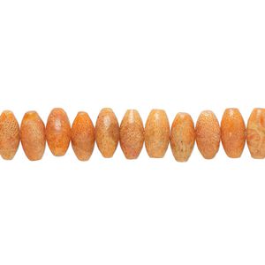 Bead, resin and sponge coral (stabilized), 8x4mm side-drilled barrel, Mohs hardness 3-1/2 to 4. Sold per 15-1/2" to 16" strand.