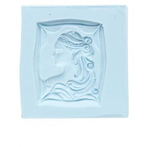 Mold, silicone, 30x24mm cameo pendant. Sold individually.