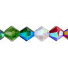 Bead 1pk opaque to transparent AB mixed colors, Celestial Crystal&reg; 10mm bicone 8 inch image number 0