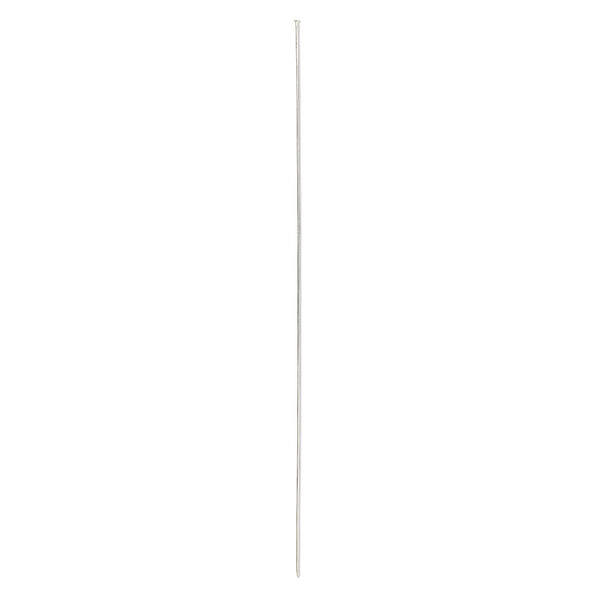Stick pin, silver-finished brass, 8 inches with head, 18 gauge. Sold per pkg of 10. image number 0