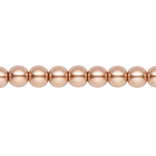 Pearl 1pk bright gold, Celestial Crystal&reg; 6mm round 15.5-16 inch image number 0