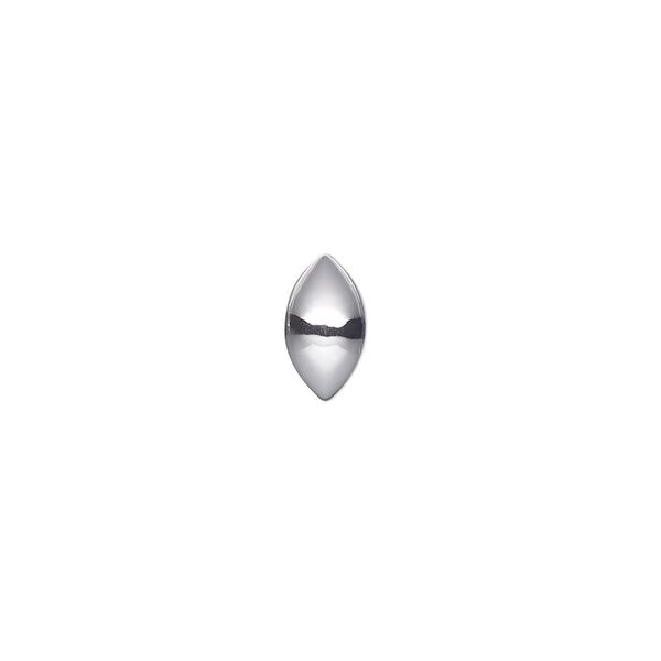 Cabochon 12pk crystal light chrome foil back, Crystal Passions® 10x5.5mm navette 2208/4 image number 0