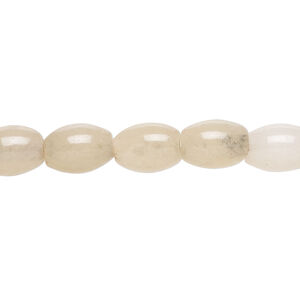Antique quartz 1pkg1, oval bead natural, 15 inch 9x6mm-10x8mm