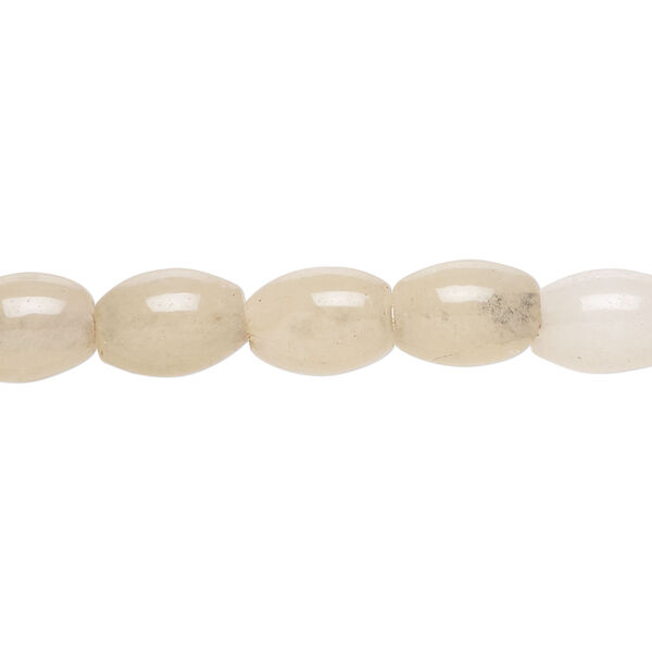 Antique quartz 1pkg1, oval bead natural, 15 inch 9x6mm-10x8mm image number 0