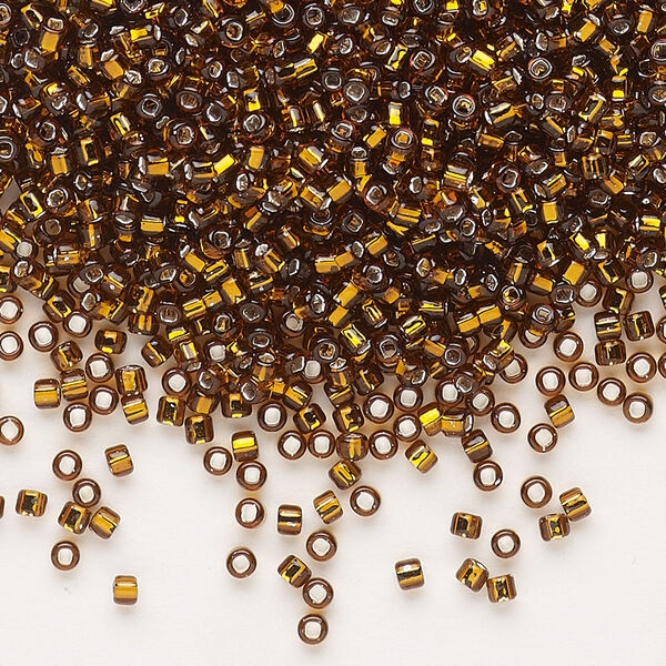 Seed bead, Dyna-Mites™, glass, pkg/1/2kg, #11 round, transparent silver-lined root beer, (84:SR 11/0 SR). image number 0