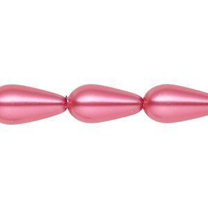 Pearl 1pk pink, Celestial Crystal® 15x8mm teardrop 15.5-16 inch