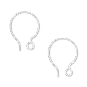 Ear wire French hook 1pkg10 sterling silver-filled, 19mm / open loop, 20 gauge 5 pair