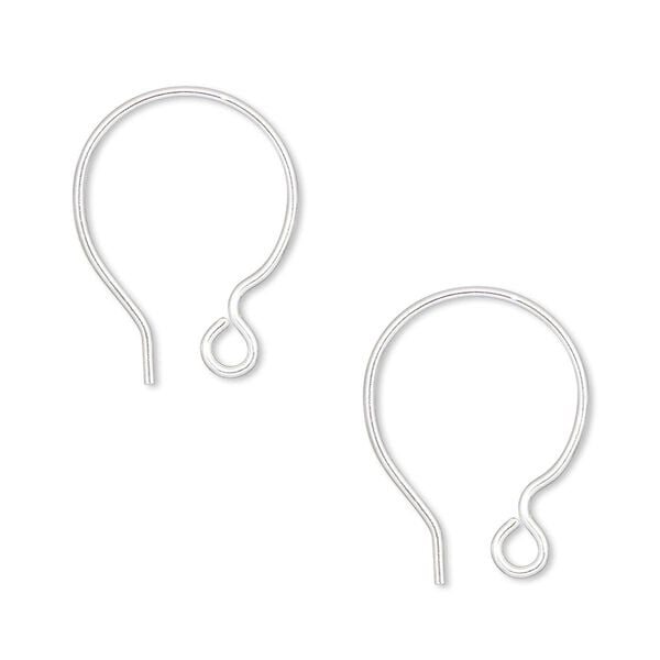 Ear wire French hook 1pkg10 sterling silver-filled, 19mm / open loop, 20 gauge 5 pair image number 0
