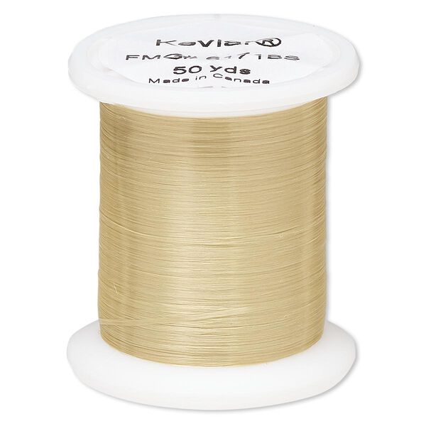 Thread, Kevlar®, natural, 0.15mm diameter, 6-pound test. Sold per 50-yard spool. image number 0