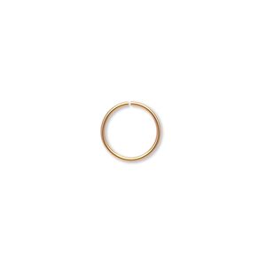 Jump ring, gold-plated brass, 10mm round, 8.4mm inside diameter, 20 gauge. Sold per pkg of 1,000.