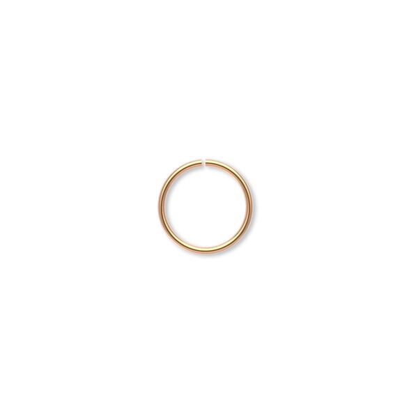 Jump ring, gold-plated brass, 10mm round, 8.4mm inside diameter, 20 gauge. Sold per pkg of 1,000. image number 0