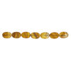 Mother-of-pearl shell 1pkg1, flat oval bead 15 inch copper and brown 30x20mm image number 1