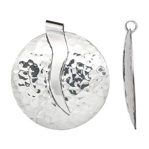Focal, Hill Tribes, fine silver, 44mm hammered flat round. Sold individually.