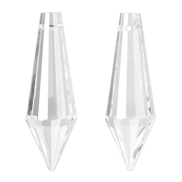 Suncatcher 3pk clear, Asfour Crystal 38x12mm top-drilled faceted point image number 0