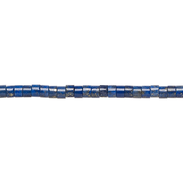 Bead, lapis lazuli, (dyed), 3x1.5mm-3x2.5mm heishi, B grade, Mohs hardness 5 to 6. Sold per 16-inch strand. image number 0