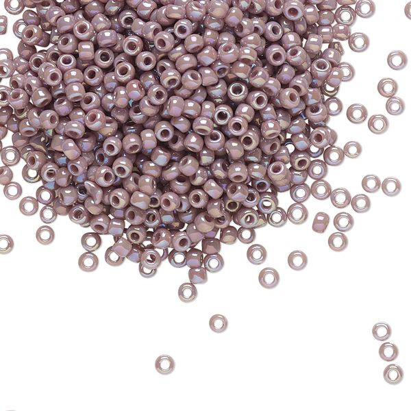 Seed bead, TOHO BEADS®, glass, pkg/7.5g, #11 round, opaque rainbow lavender (TR-11-412). image number 0