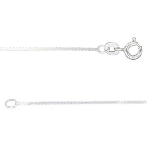 Chain 1pkg1 sterling silver serpentine, 1mm / mixed clasp, Gossamer™ 20 inch