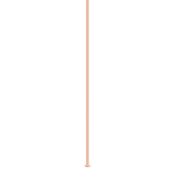 Head pin, copper, 2 inches, 21 gauge. Sold per pkg of 100. image number 0