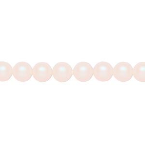 Pearl 50pk pearlescent white, Crystal Passions® 6mm round 5810