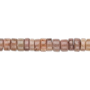 Bead, sea urchin shell (natural), dark, 5-7mm hand-cut heishi, Mohs hardness 3-1/2. Sold per 15-1/2" to 16" strand.