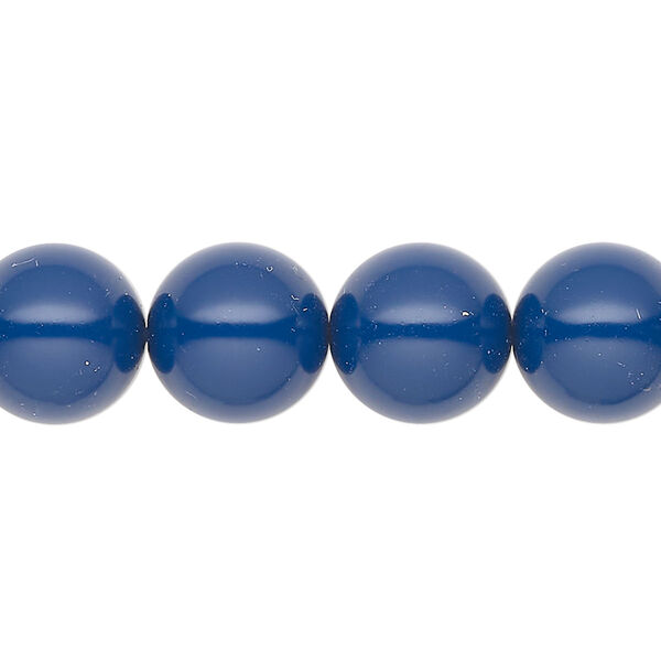 Pearl 10pk navy blue, Preciosa Czech crystal 12mm round image number 0