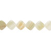 Italian "onyx" 1pkg1, puffed diamond bead natural, 15 inch 25-38mm image number 1