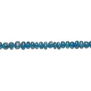 Blue apatite 1pkg1, hand-cut rondelle bead natural 13 inch 3x1mm-4x3mm