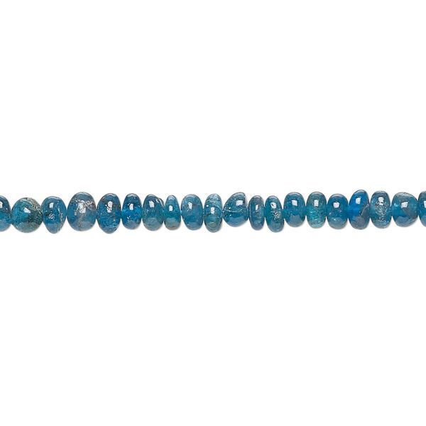 Blue apatite 1pkg1, hand-cut rondelle bead natural 13 inch 3x1mm-4x3mm image number 0
