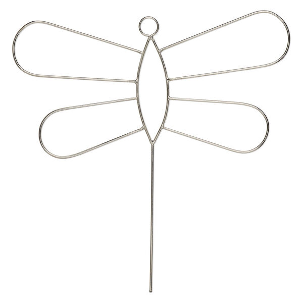 Wire frame, steel, 8-1/2 inch dragonfly. Sold individually. image number 0