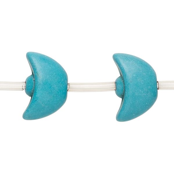 Bead, "turquoise" (resin) (imitation), dark teal green, 18x11mm-19x12mm ingot. Sold per pkg of 16. image number 0