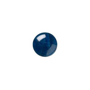 Blue apatite 1pkg1, round cab natural calibrated 12mm