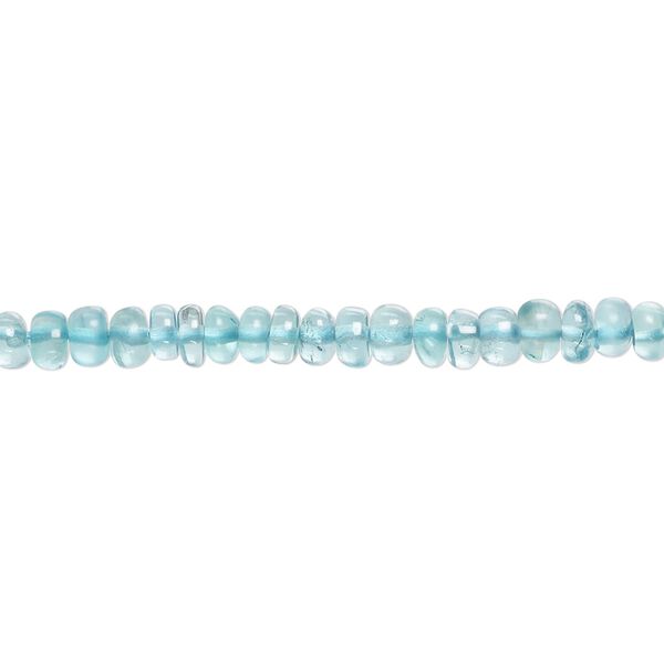Apatite 1pkg1, hand-cut rondelle bead natural 15.5-16 inch graduated 3x2mm-4x2mm image number 0