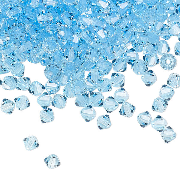 Bead 720pk aquamarine, Preciosa Czech crystal 4mm bicone image number 0