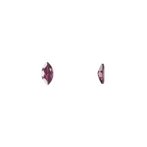 Rhodolite garnet 1pkg2, hand-cut faceted marquise gem natural 6x3mm