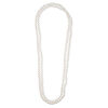 Pearl, cultured freshwater (bleached), white, 8-9mm semi-round, Mohs hardness 2-1/2 to 4. Sold per 72-inch strand. image number 2