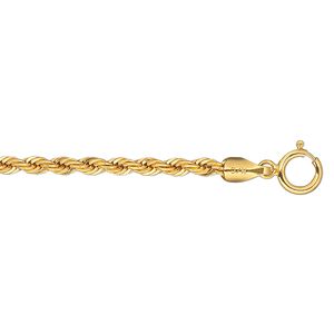 Chain 1pkg1 14Kt gold-filled French rope, 2.5mm / springring clasp, 18 inch