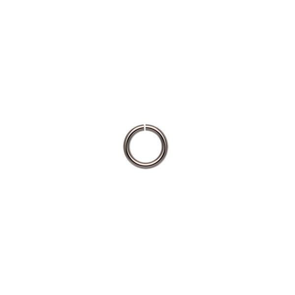 Jump ring, stainless steel, 6.5mm round, 4.7mm inside diameter, 19 gauge. Sold per pkg of 50. image number 0